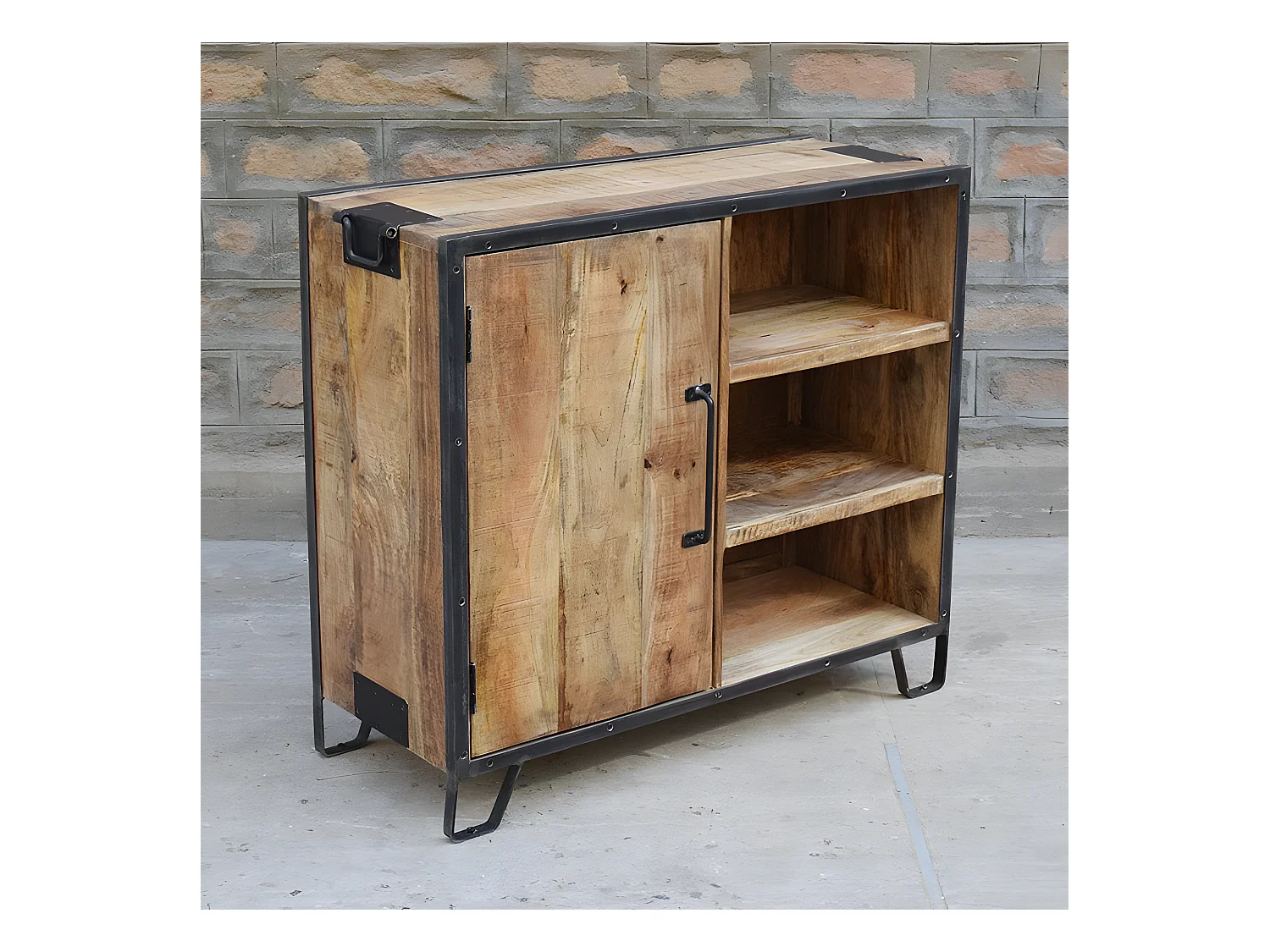 Buffet 1 porte 3 niches manguier