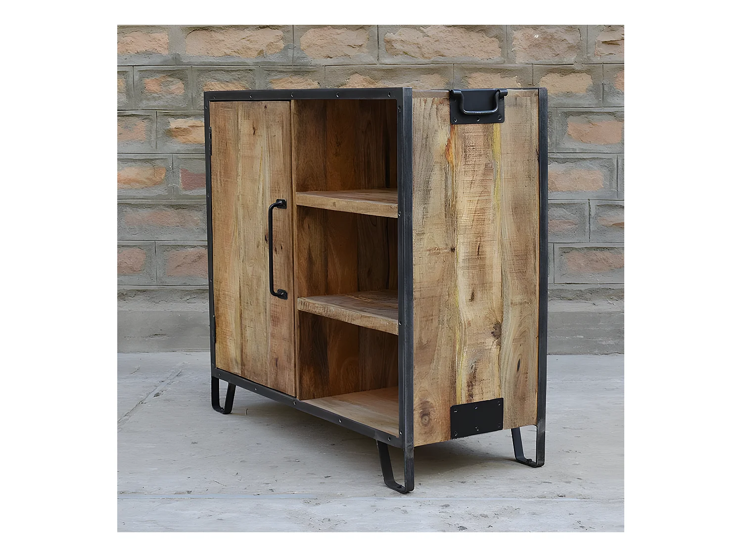 Buffet 1 porte 3 niches manguier