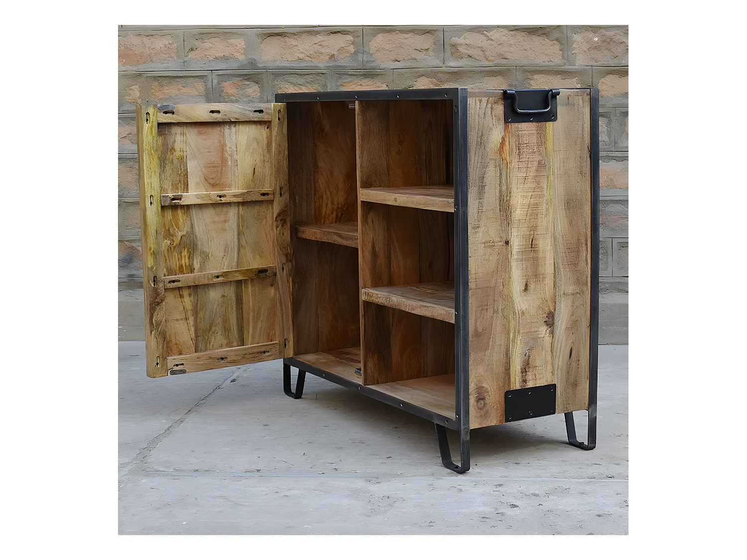 Buffet 1 porte 3 niches manguier