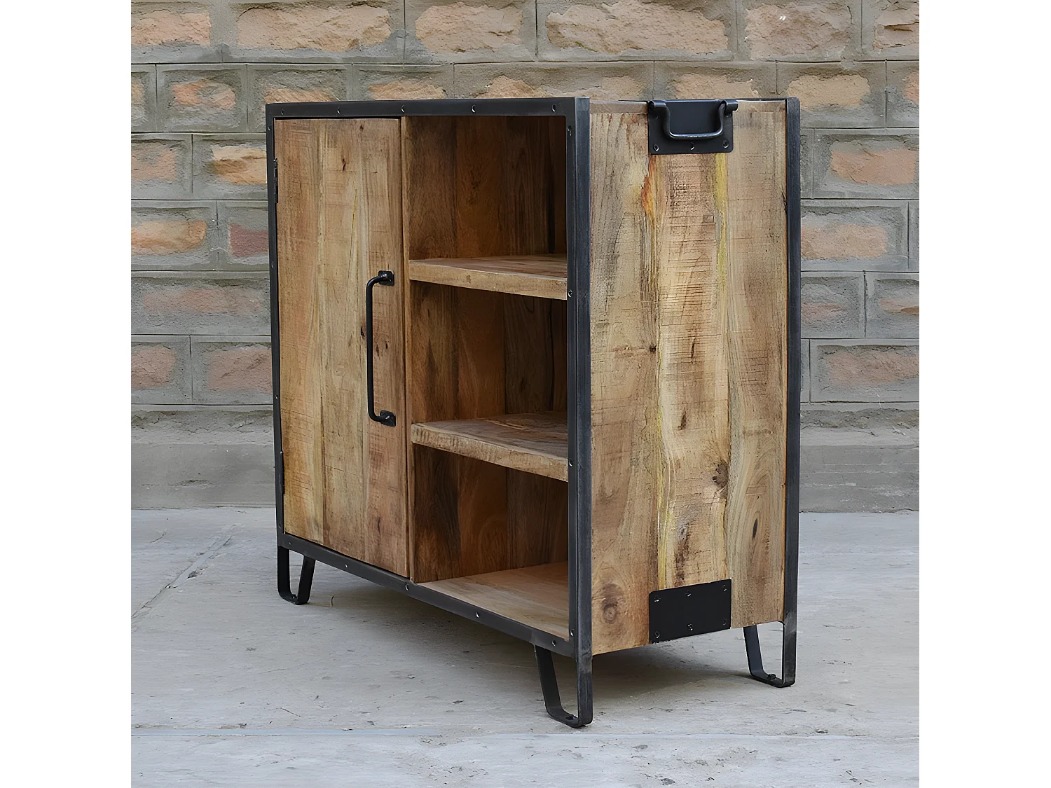 Buffet 1 porte 3 niches manguier