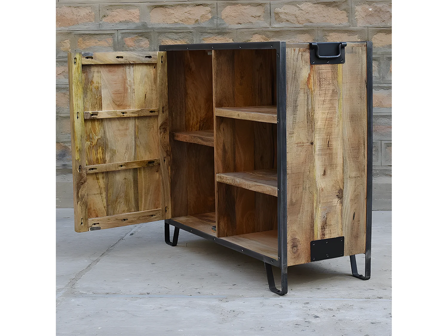 Buffet 1 porte 3 niches manguier