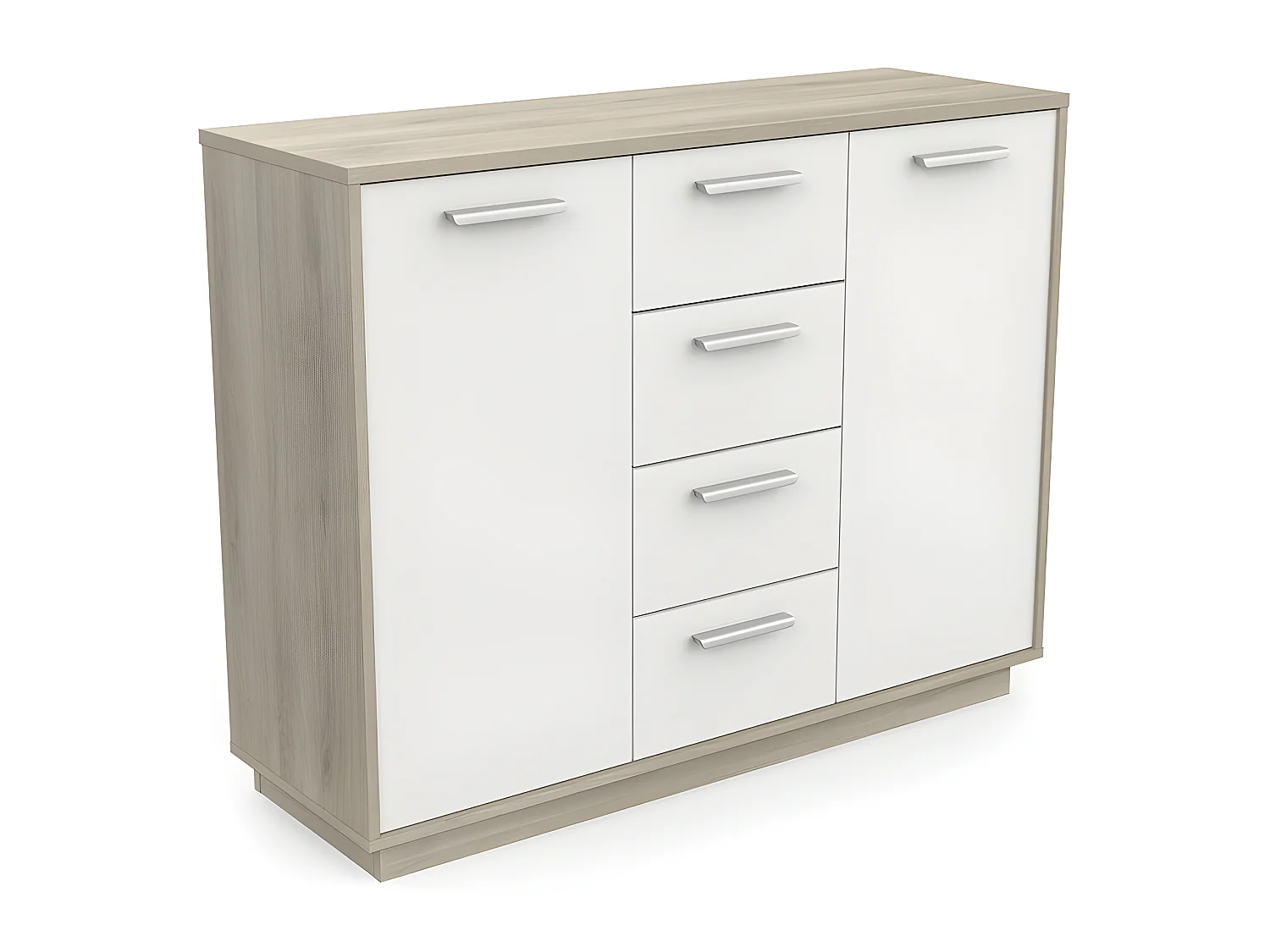 Buffet bas 2 portes 4 tiroirs Léo