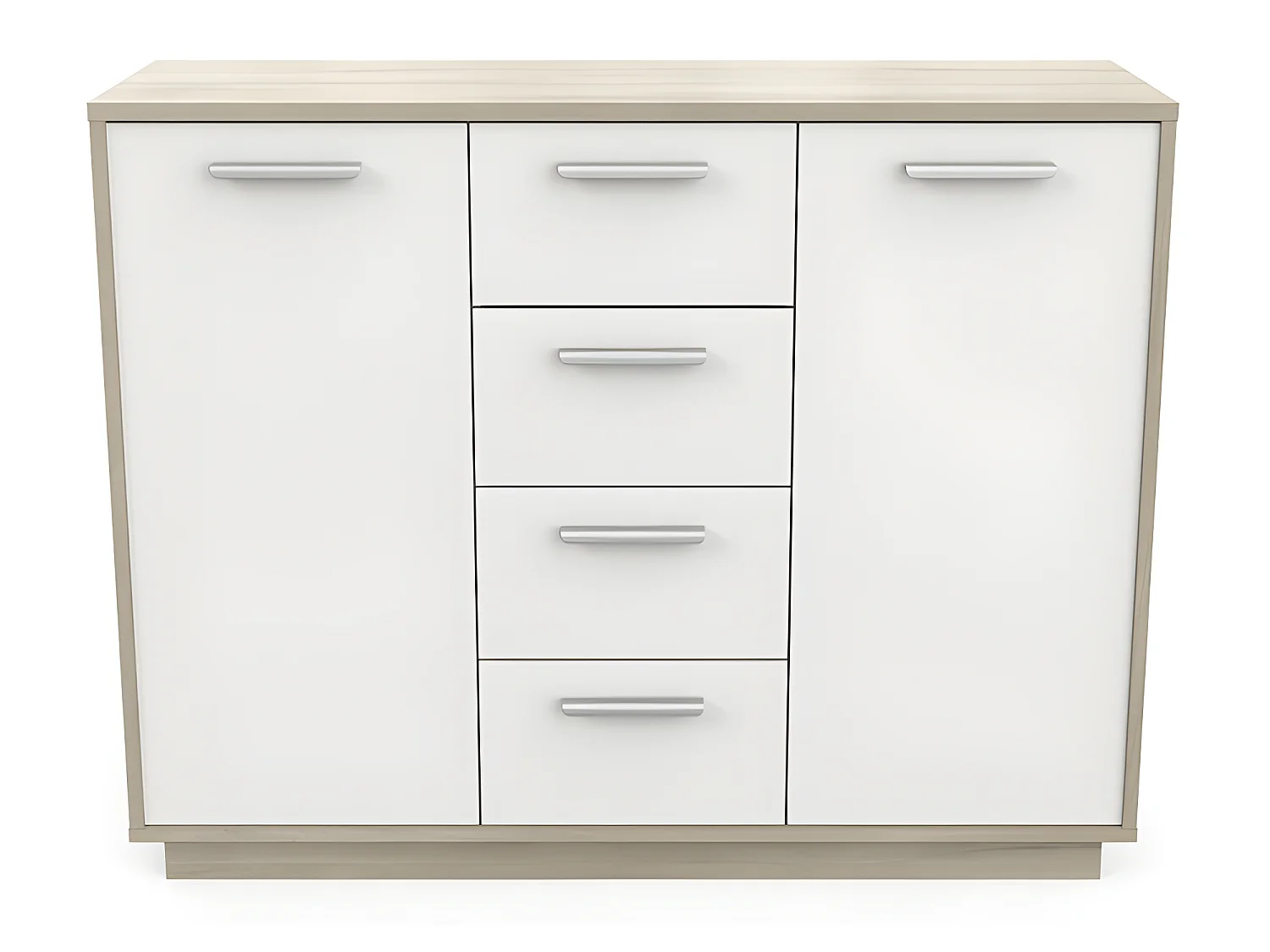 Buffet bas 2 portes 4 tiroirs Léo