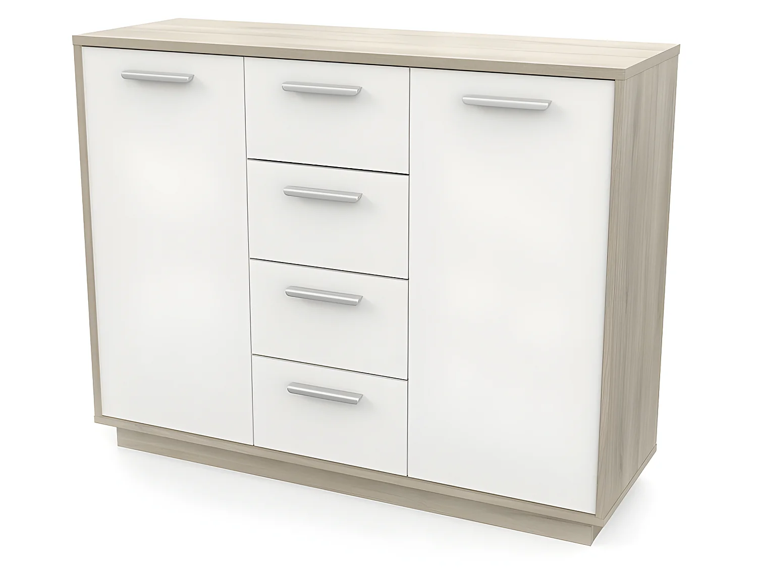 Buffet bas 2 portes 4 tiroirs Léo