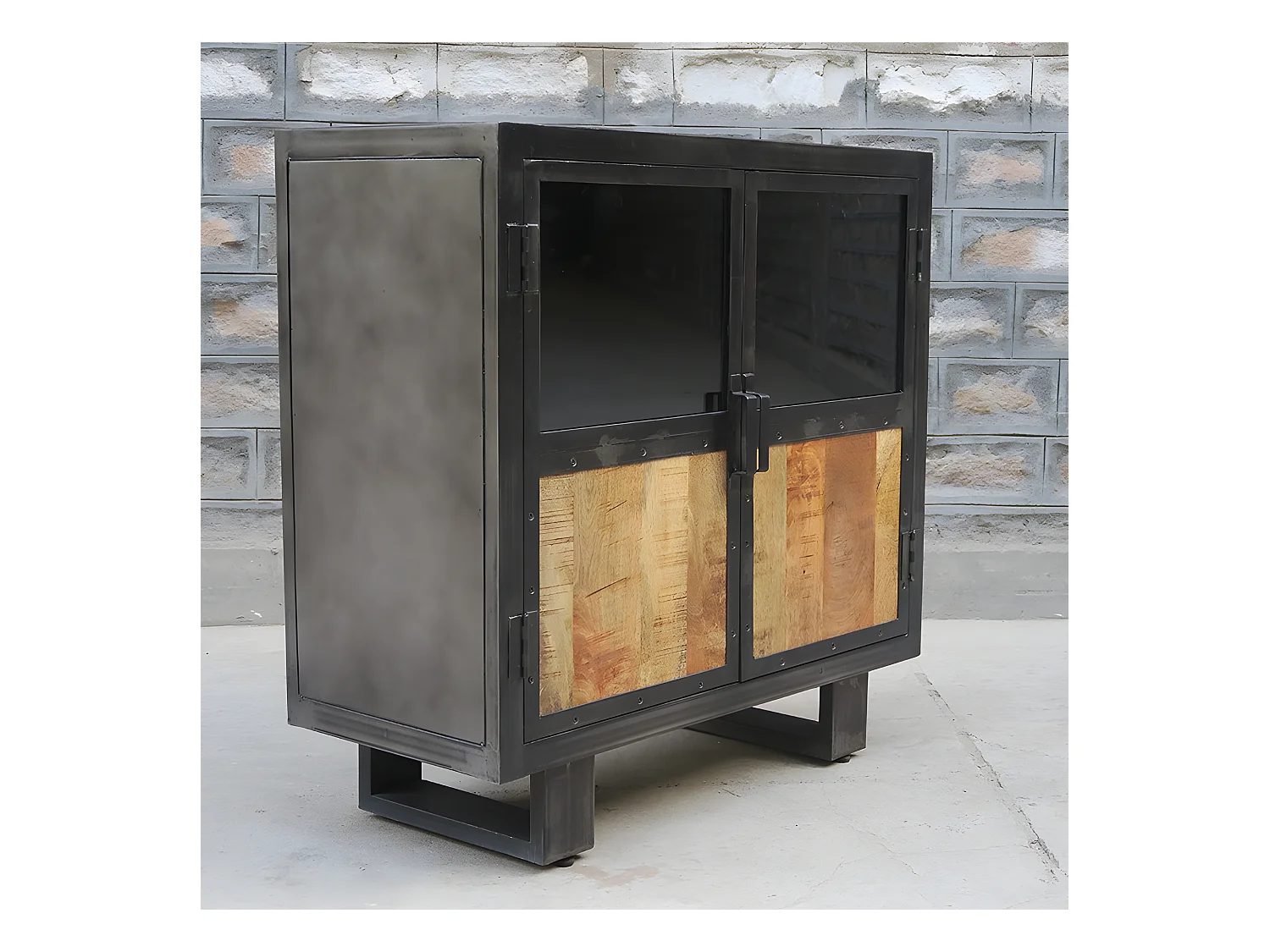 Buffet métal et bois Jodhpur 2 portes