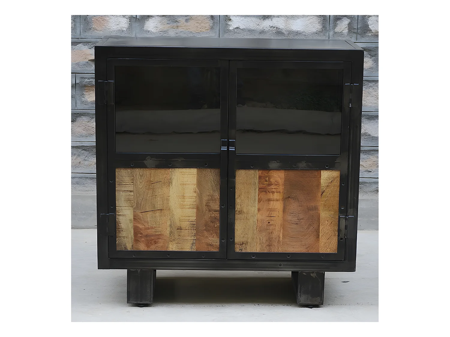 Buffet métal et bois Jodhpur 2 portes