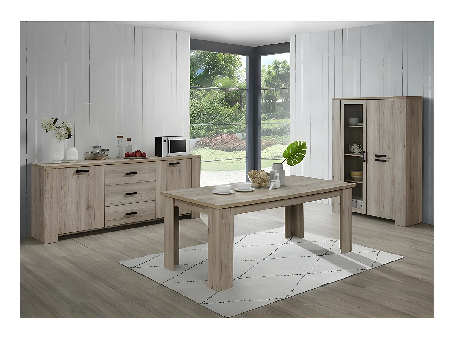 Bahut 3 tiroirs 2 portes Olivier