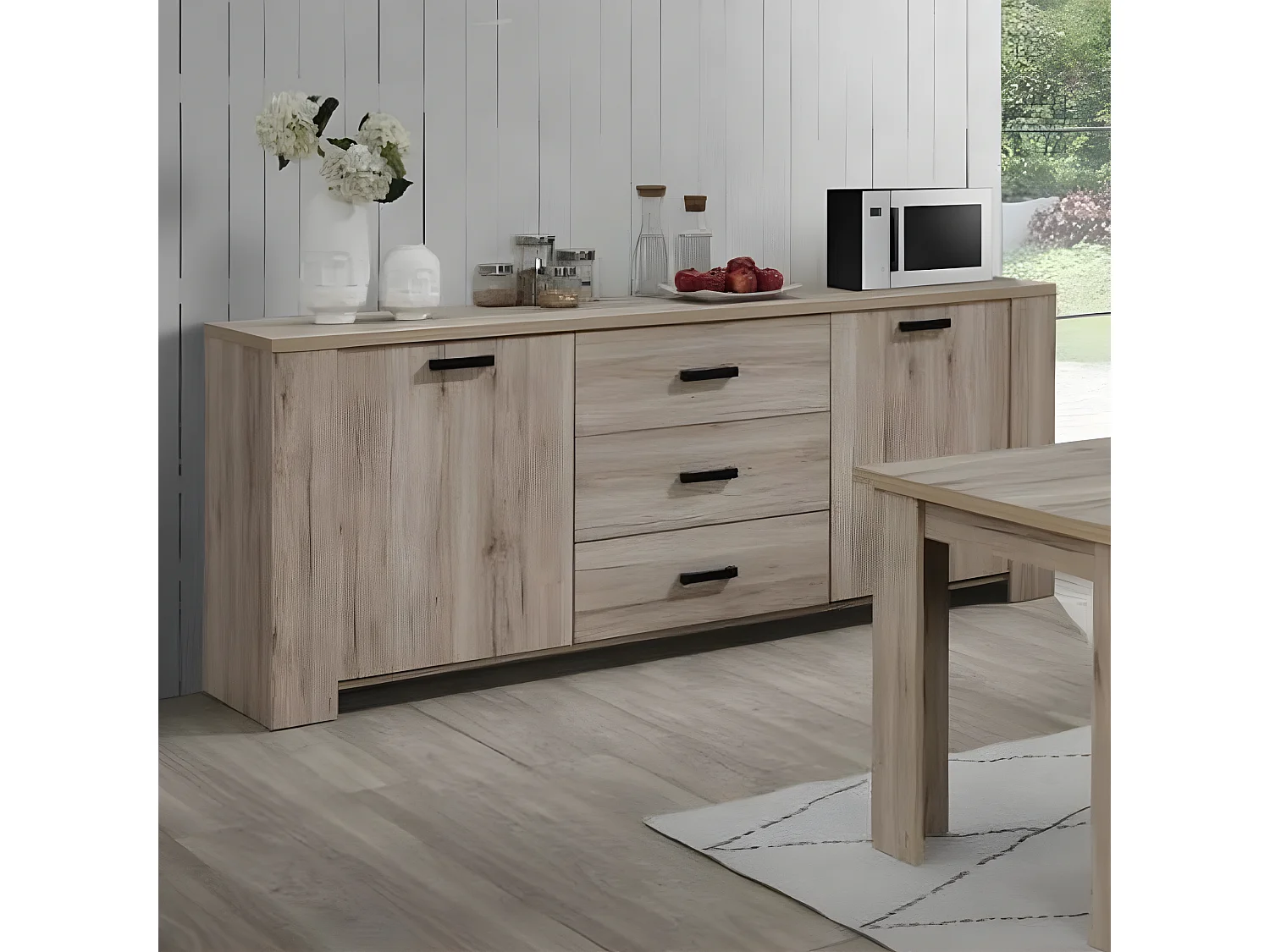 Bahut 3 tiroirs 2 portes Olivier