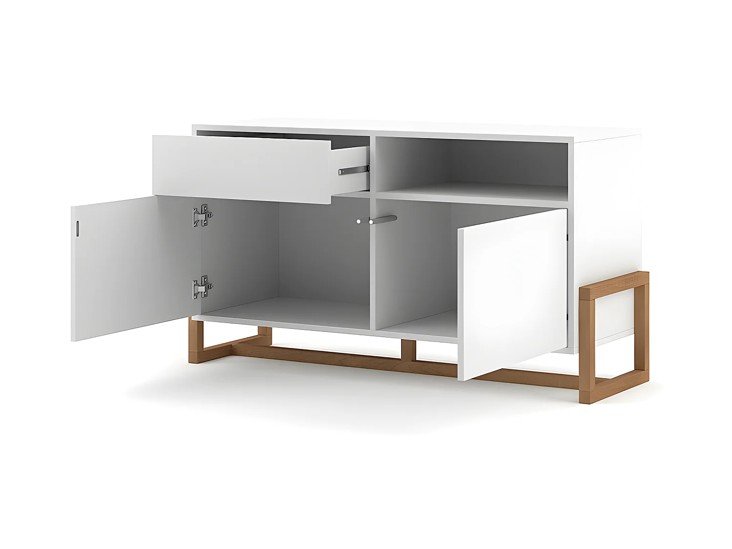 Buffet 1 tiroir 2 portes Oslo blanc