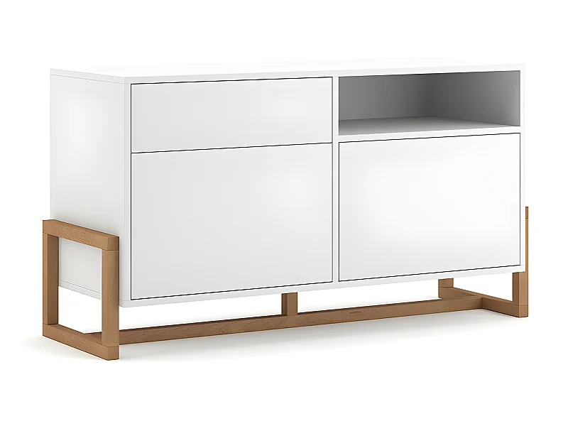 Buffet 1 tiroir 2 portes Oslo blanc