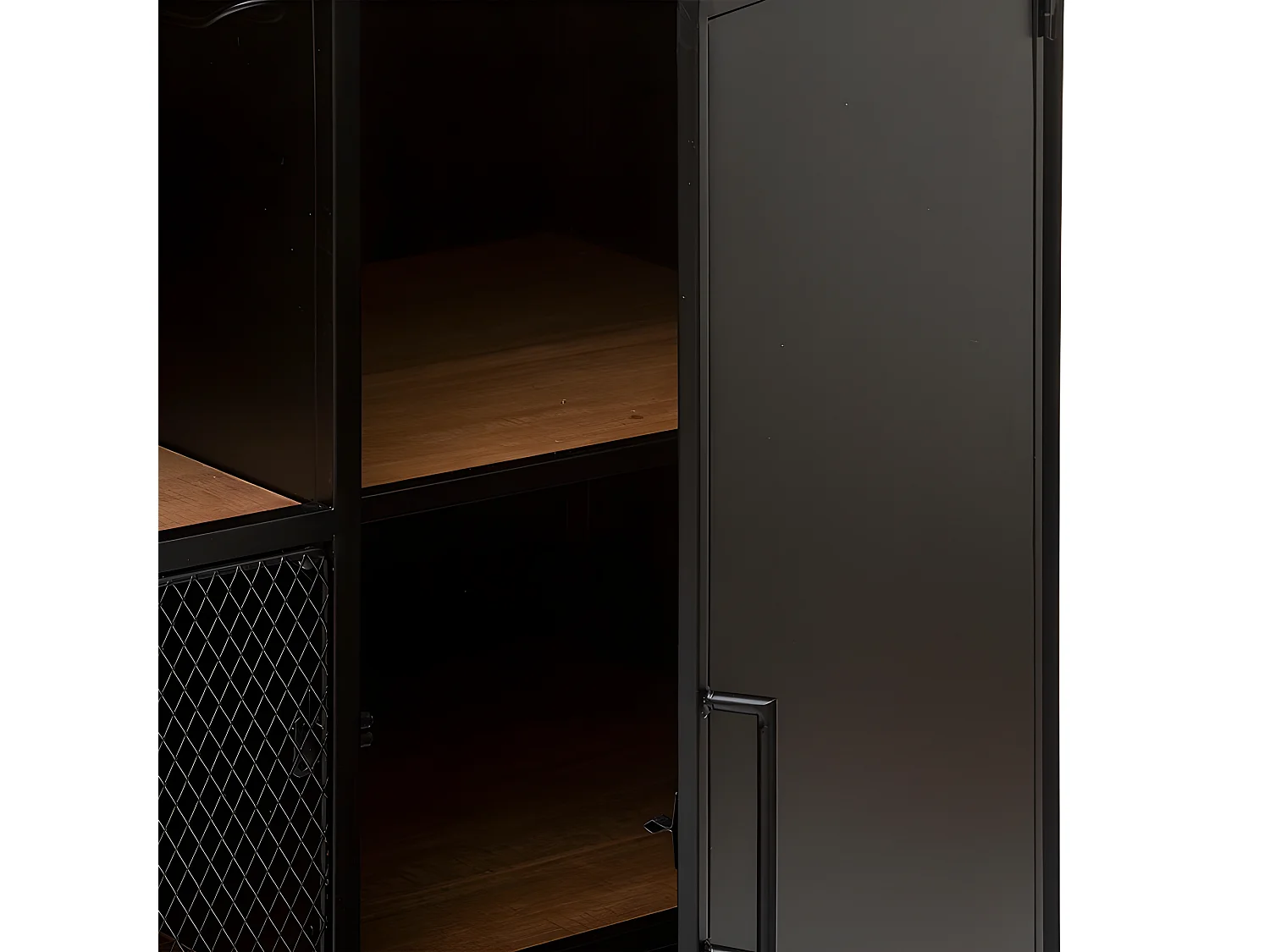 Buffet 2 Portes & 2 Niveaux "Cierna" 140cm Noir