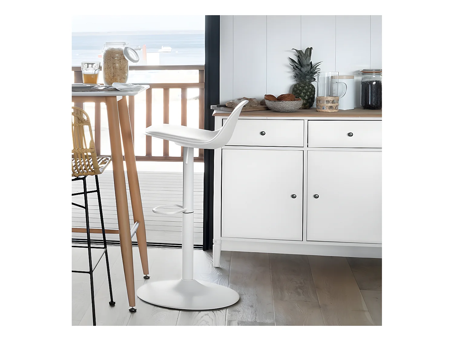 Buffet 2 Portes & 2 Tiroirs "Solen" 88cm Blanc