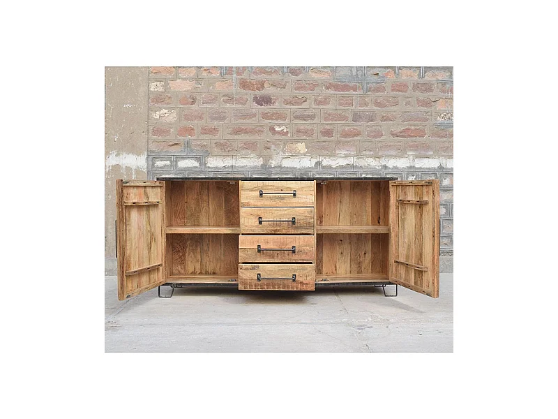 Buffet 2 portes 4 tiroirs manguier