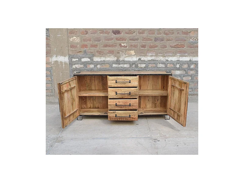 Buffet 2 portes 4 tiroirs manguier