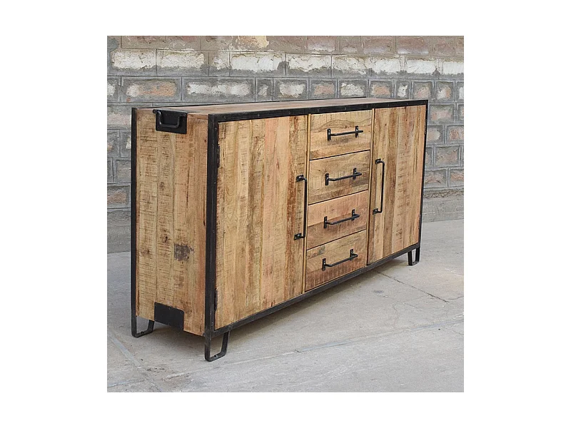 Buffet 2 portes 4 tiroirs manguier