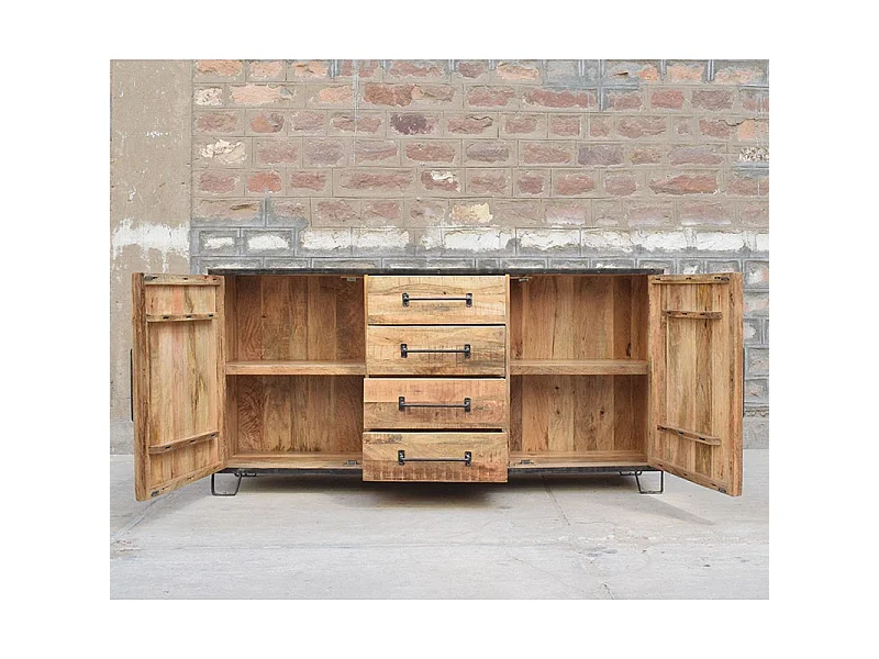 Buffet 2 portes 4 tiroirs manguier