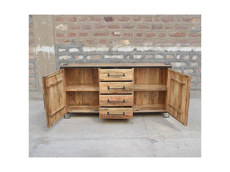 Buffet 2 portes 4 tiroirs manguier