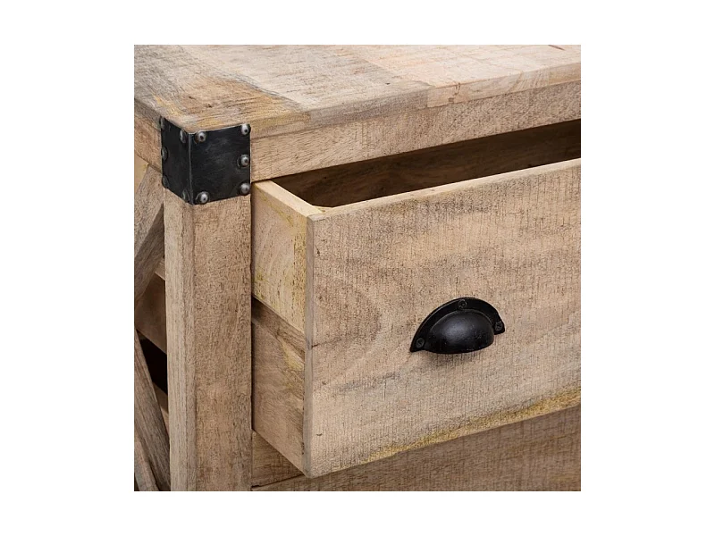 Buffet 6 Tiroirs en Bois "Cuba" 150cm Naturel