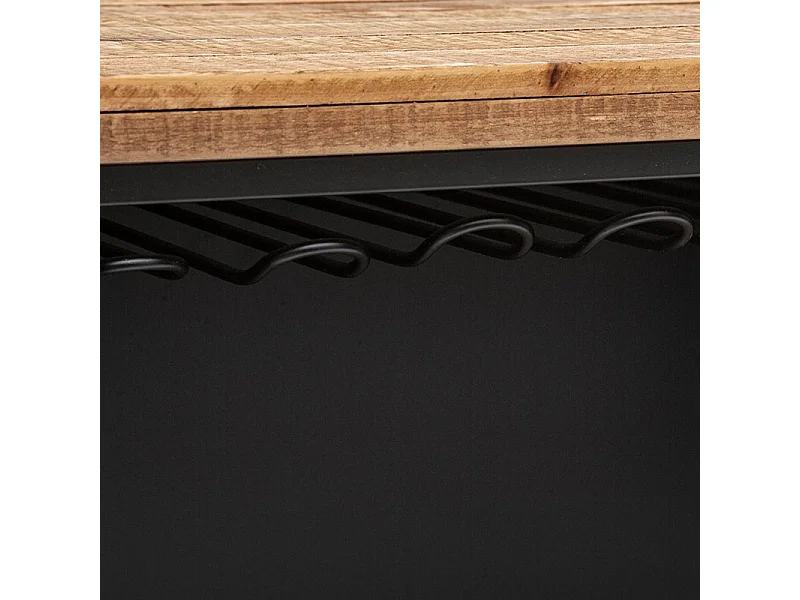 Buffet 1 Porte & 2 Tiroirs "Cierna" 85cm Noir