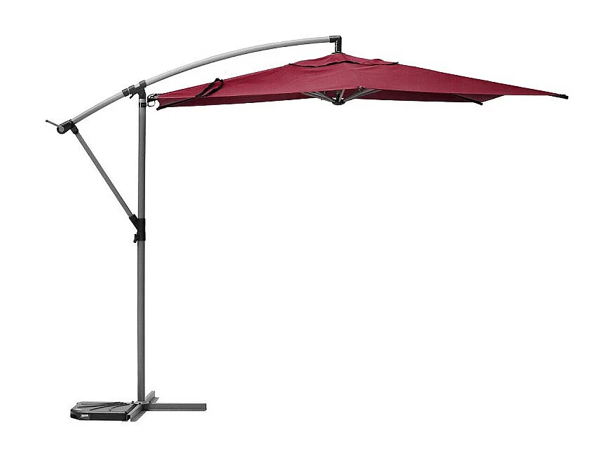 Parasol décentré rond Manoa bordeaux Hespéride