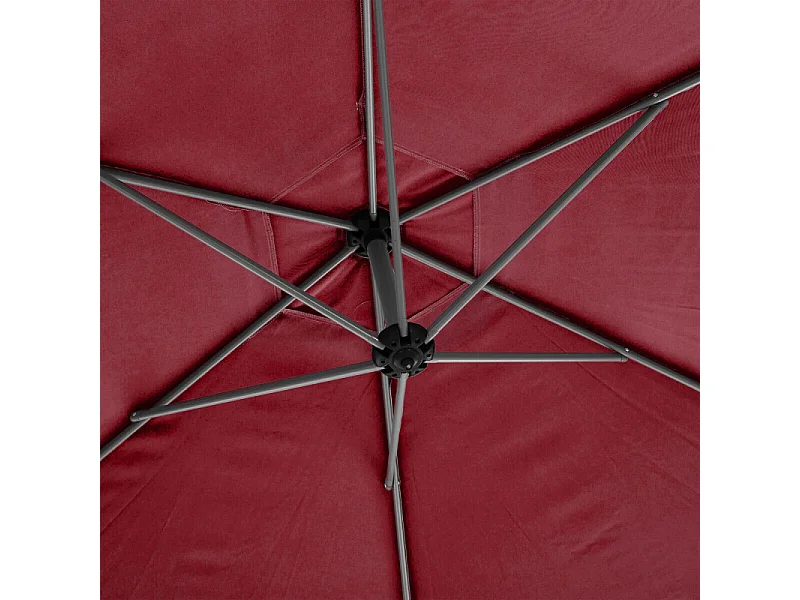 Parasol décentré rond Manoa bordeaux Hespéride