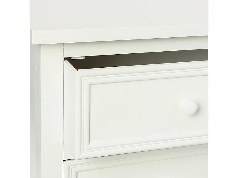 Chiffonnier 6 Tiroirs "Charme" 113cm Blanc