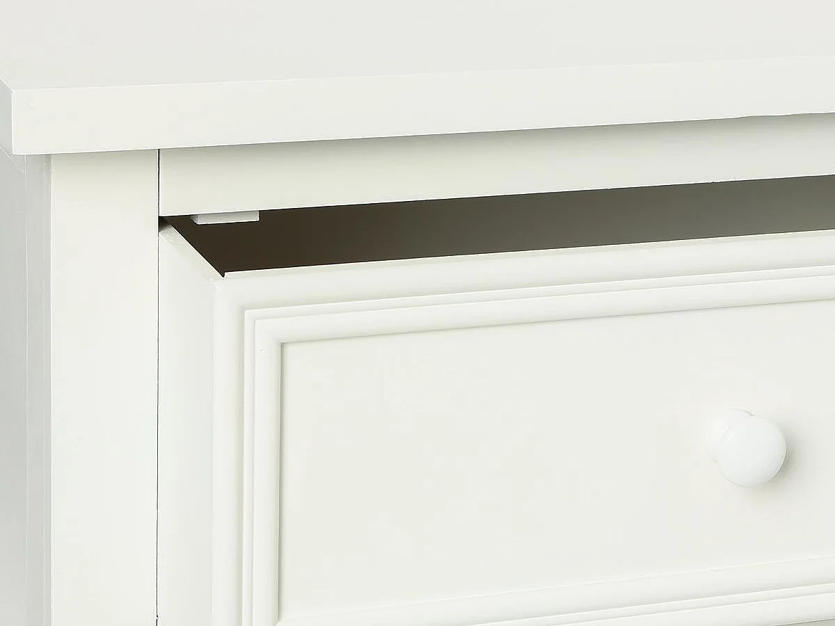 Chiffonnier 6 Tiroirs "Charme" 113cm Blanc