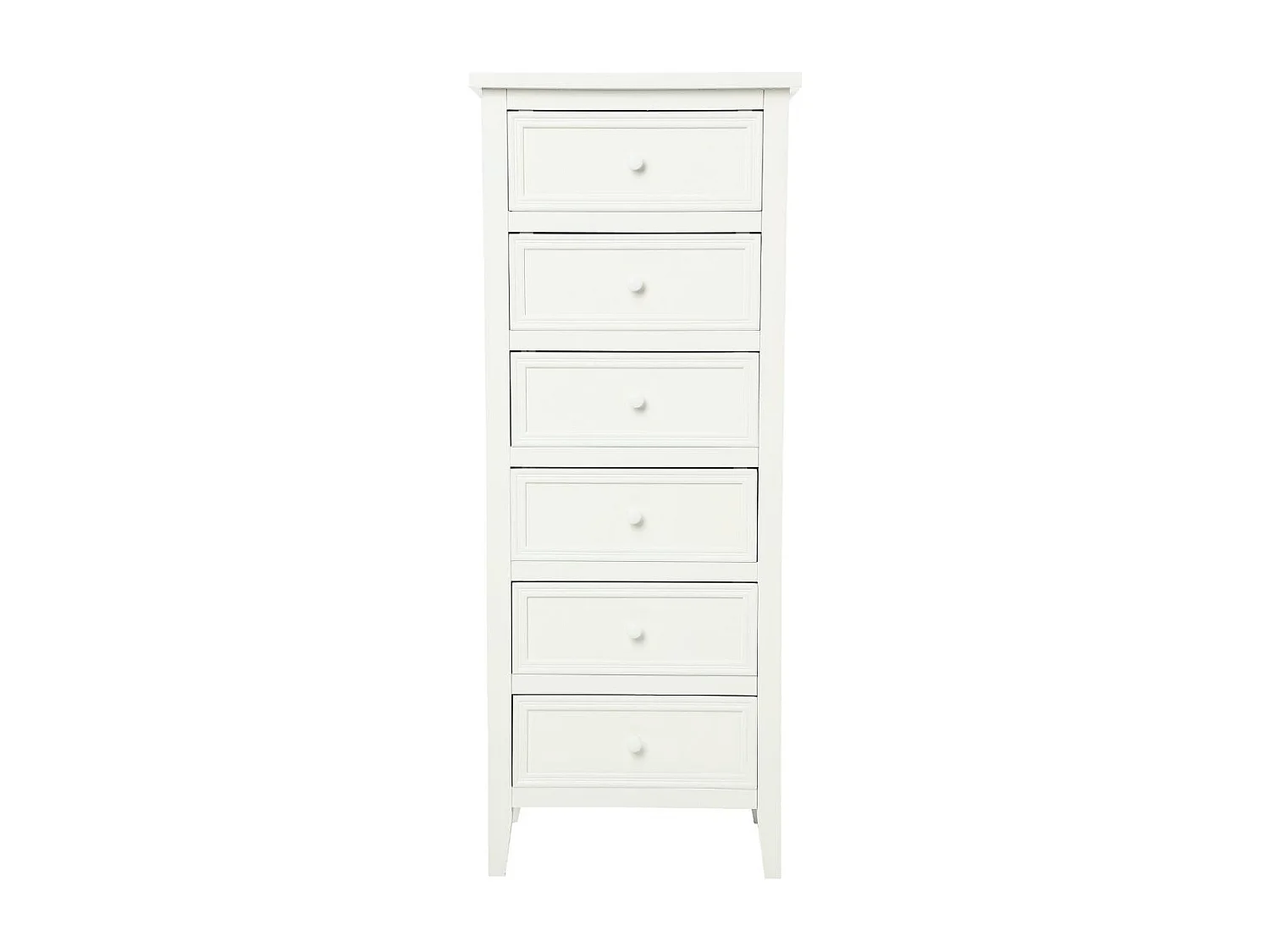 Chiffonnier 6 Tiroirs "Charme" 113cm Blanc