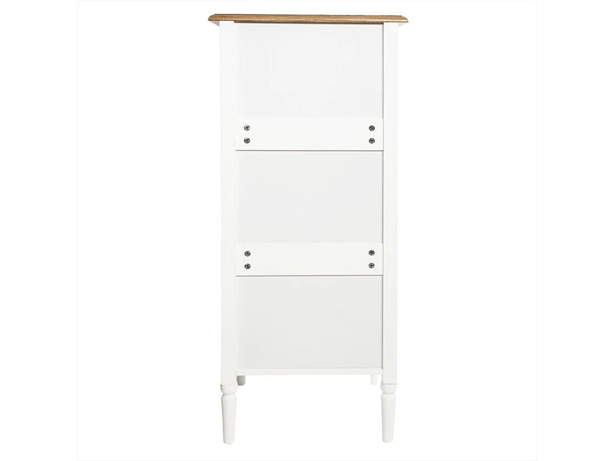 Chiffonnier 5 Tiroirs en Bois "Solen" 108cm Blanc