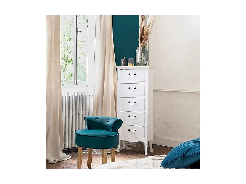 Chiffonnier 5 Tiroirs "Chrysa" 113cm Naturel