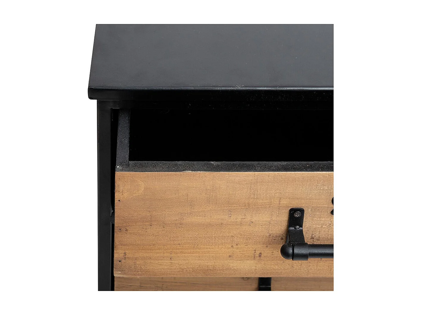 Chiffonnier Design 5 Tiroirs "Baris" 87cm Noir