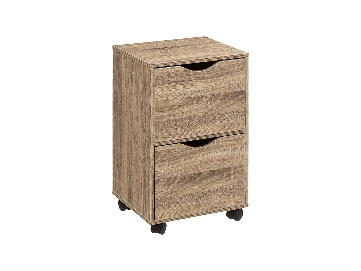 Tour de Rangement "2 Tiroirs" 56cm Naturel