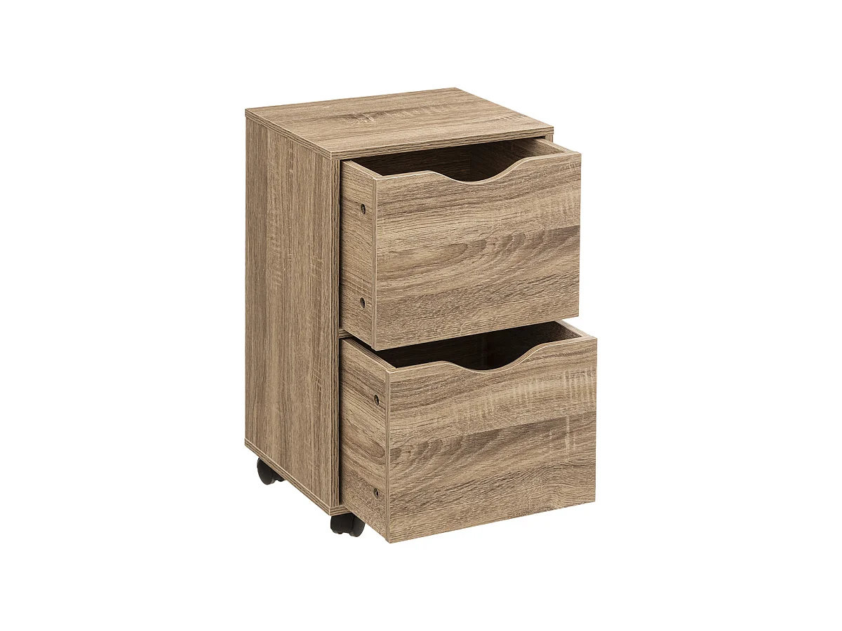 Tour de Rangement "2 Tiroirs" 56cm Naturel