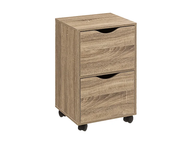 Tour de Rangement "2 Tiroirs" 56cm Naturel