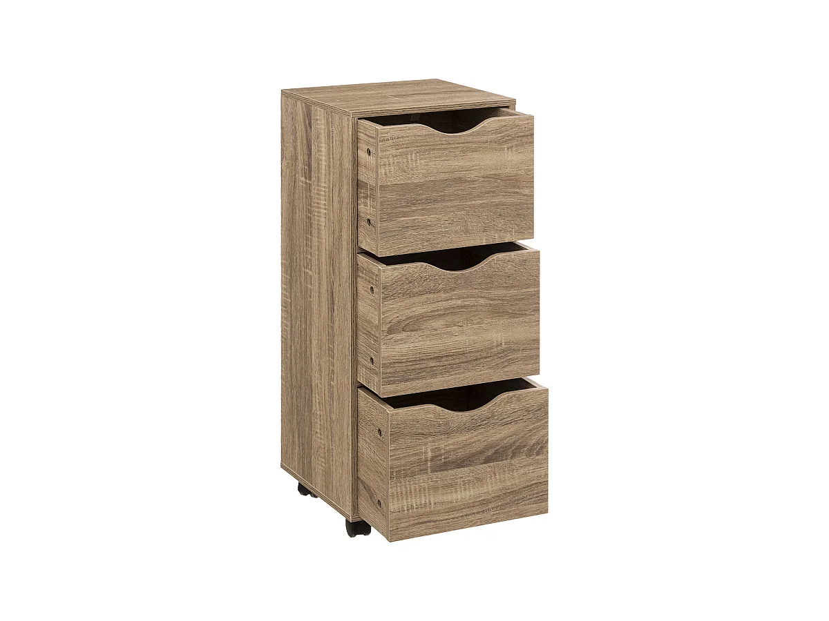 Tour de Rangement "3 Tiroirs" 80cm Naturel