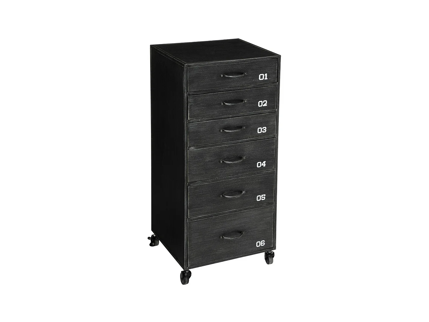 Chiffonnier 6 Tiroirs en Métal "Sevin" 96cm Gris