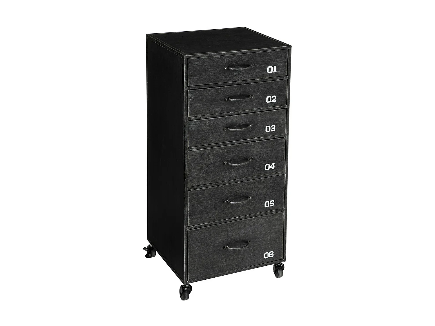 Chiffonnier 6 Tiroirs en Métal "Sevin" 96cm Gris