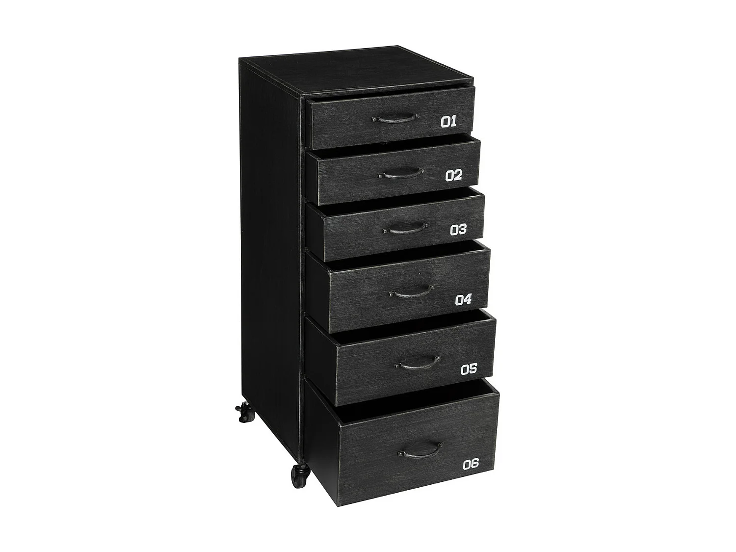 Chiffonnier 6 Tiroirs en Métal "Sevin" 96cm Gris