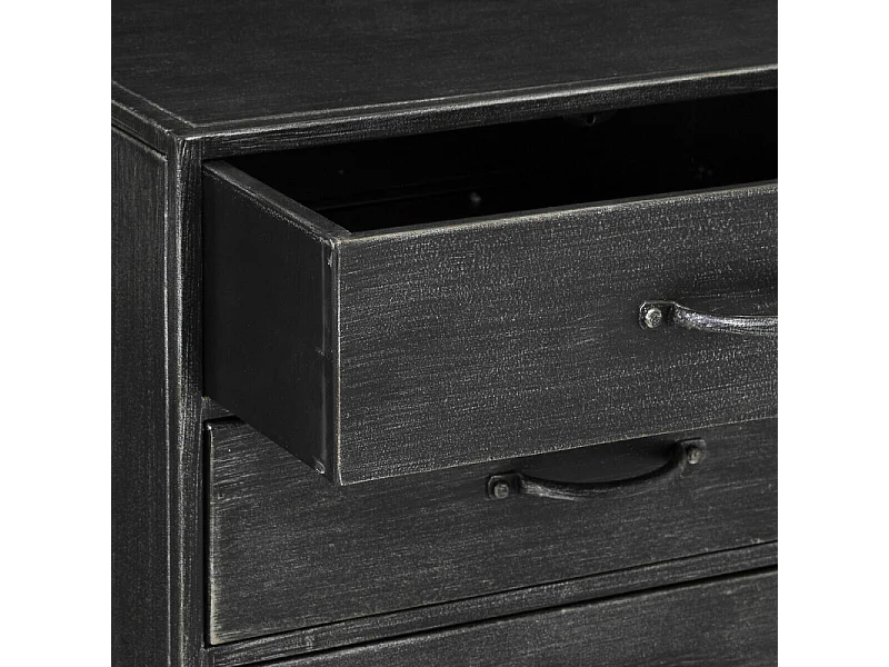 Chiffonnier 6 Tiroirs en Métal "Sevin" 96cm Gris