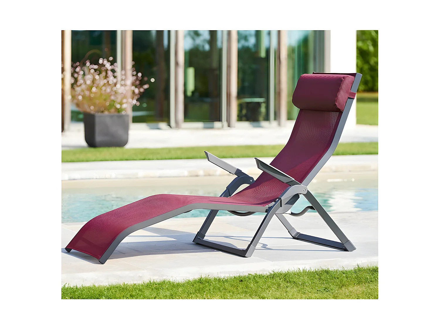 Transat 2 positions bordeaux / graphite Decima Hespéride