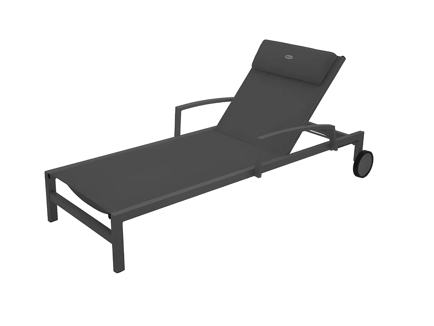 Transat Ocala inclinable anthracite/graphite Hespéride