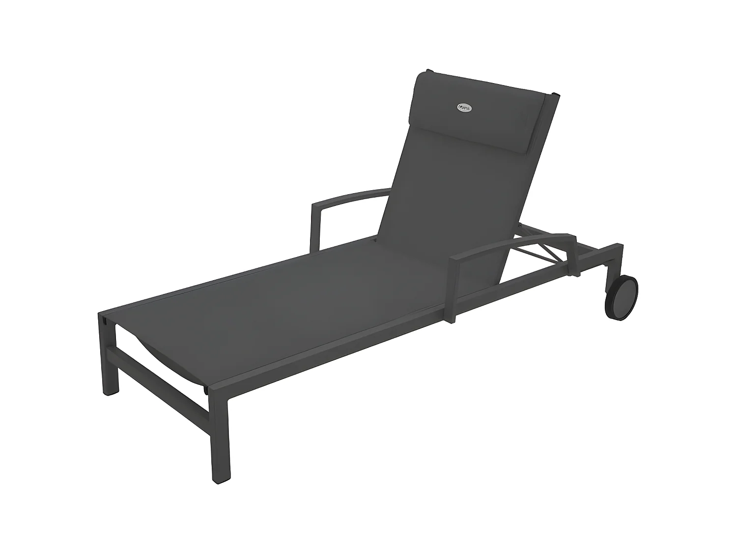 Transat Ocala inclinable anthracite/graphite Hespéride
