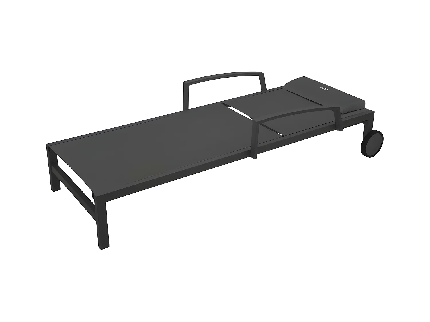 Transat Ocala inclinable anthracite/graphite Hespéride