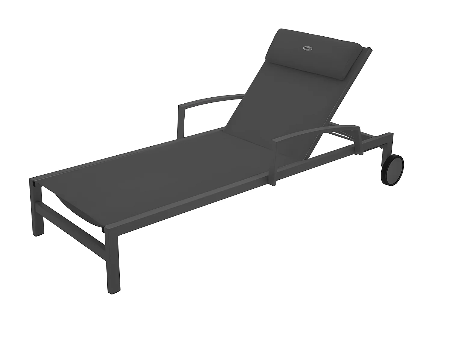 Transat Ocala inclinable anthracite/graphite Hespéride