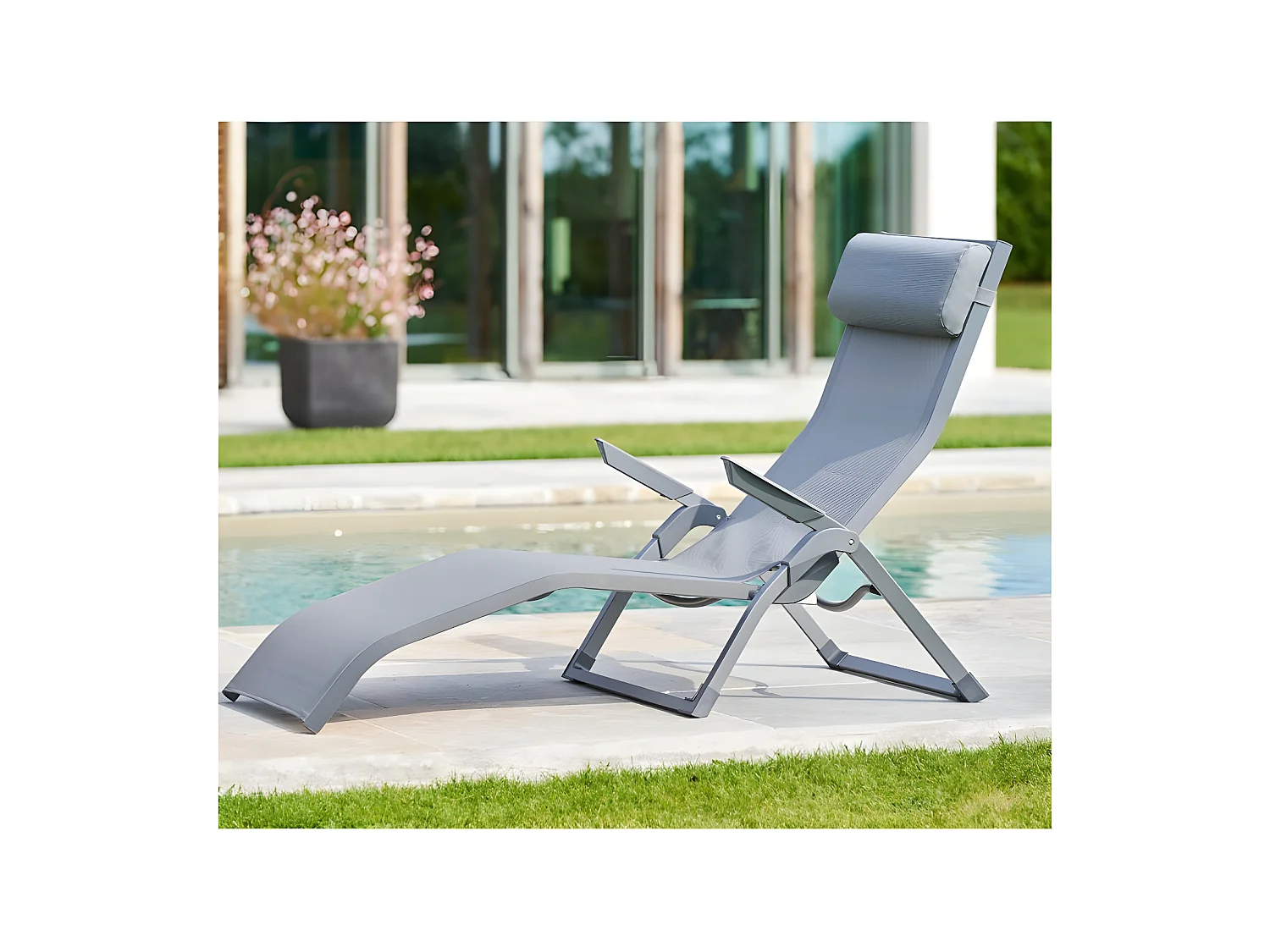 Transat 2 positions ardoise / quartz Decima Hespéride