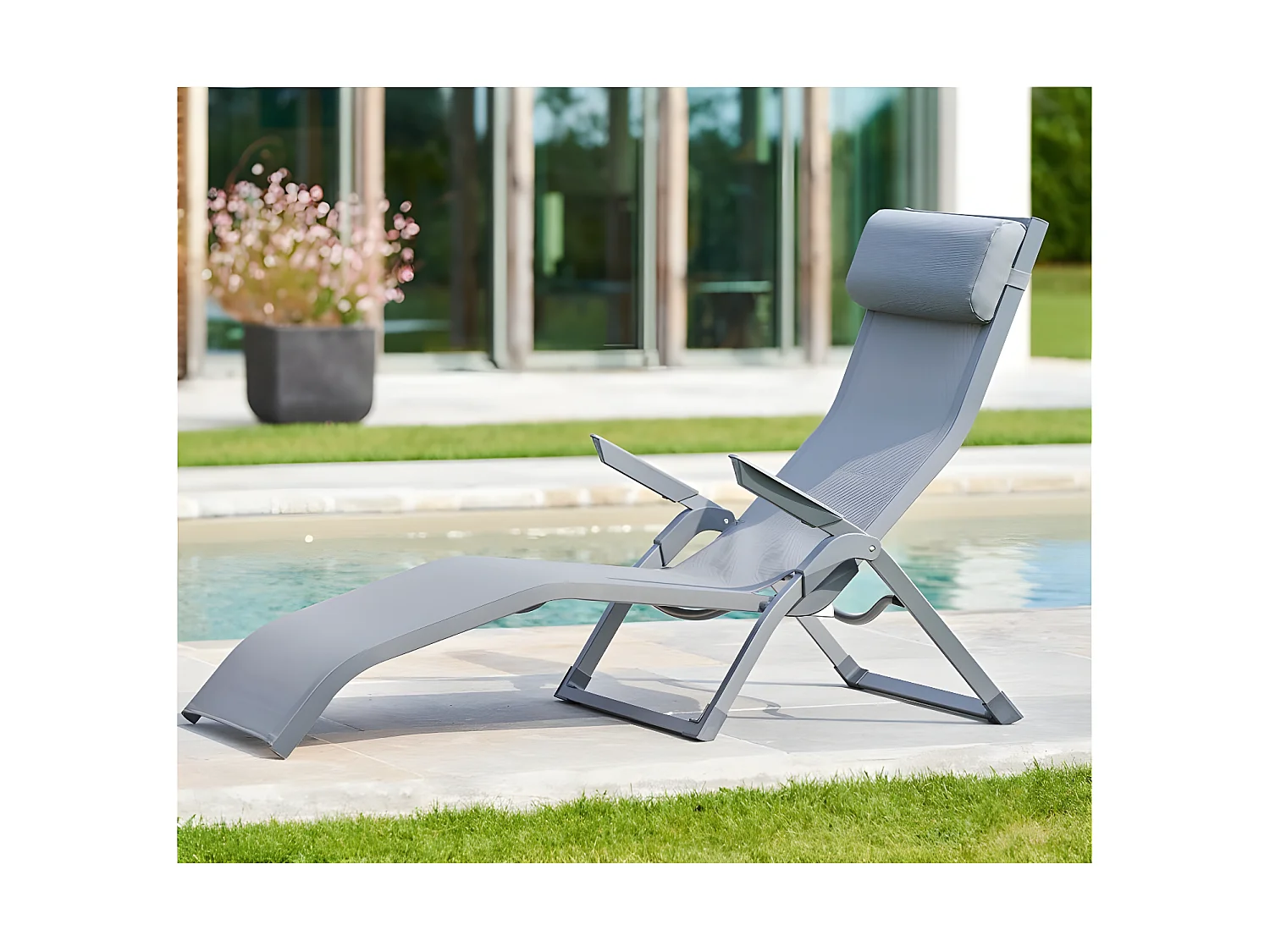 Transat 2 positions ardoise / quartz Decima Hespéride