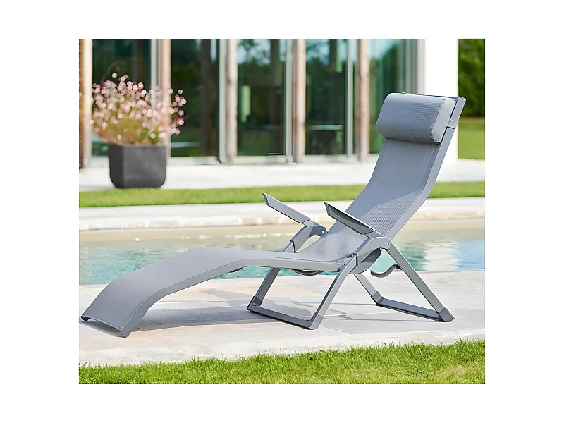 Transat 2 positions ardoise / quartz Decima Hespéride