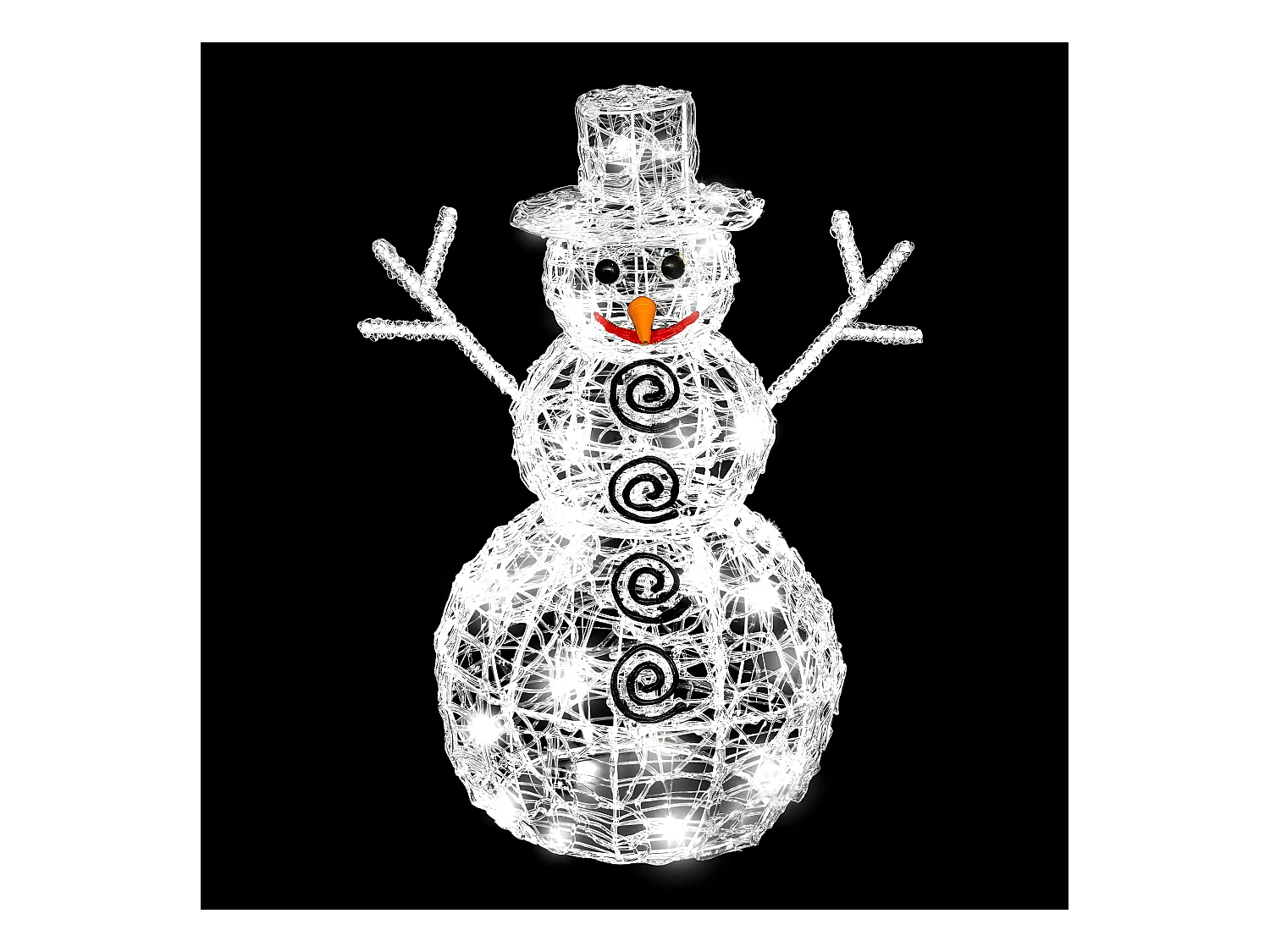 Décoration Lumineuse "Bonhomme de Neige" 61cm Blanc Froid