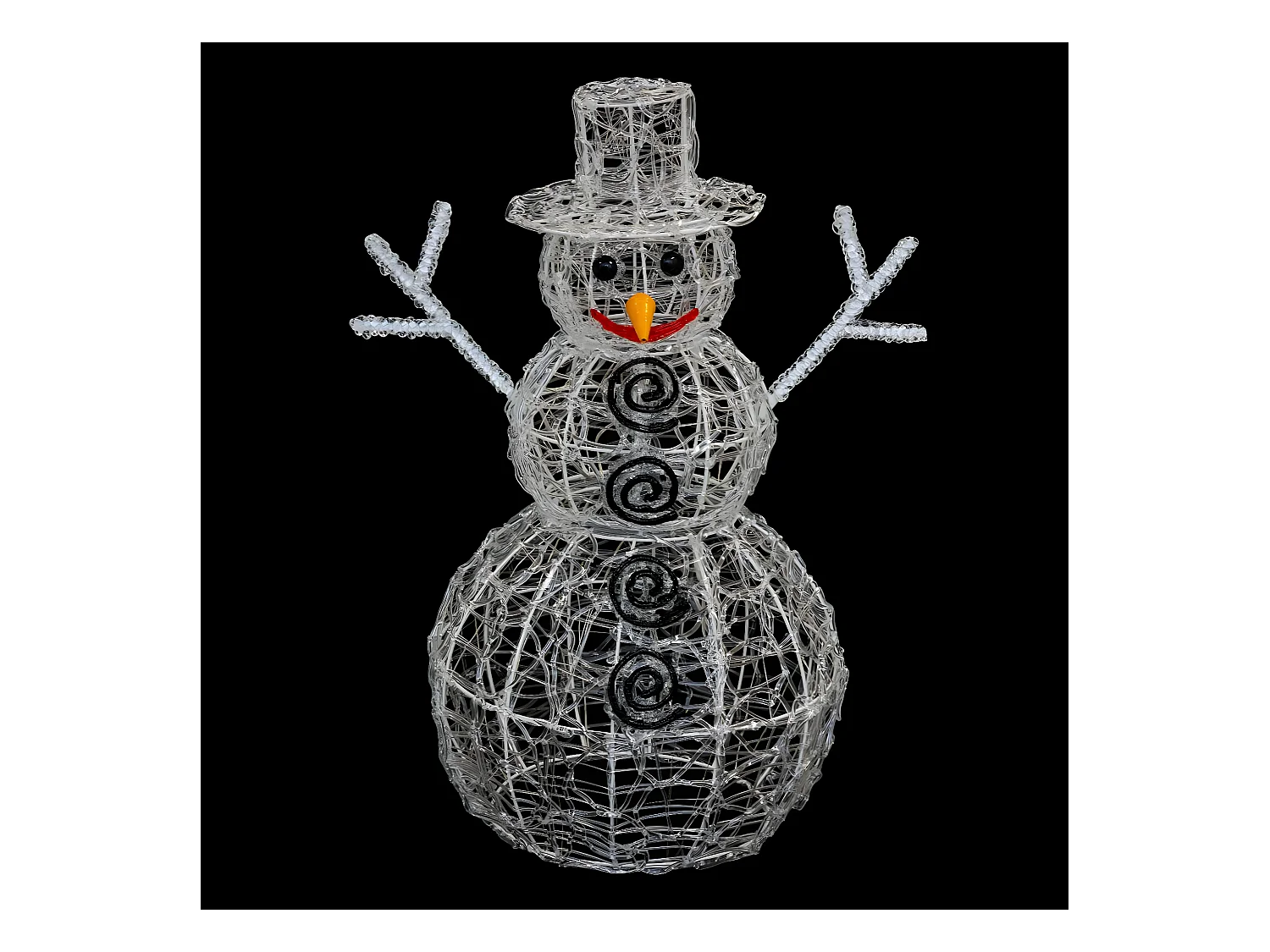 Décoration Lumineuse "Bonhomme de Neige" 61cm Blanc Froid