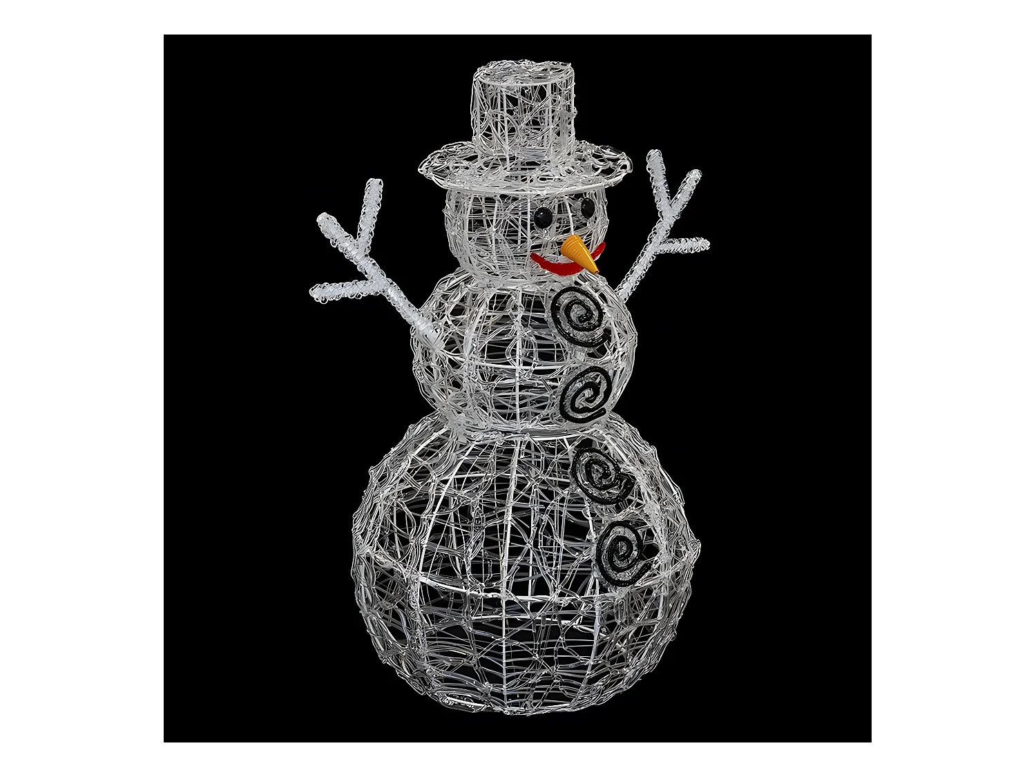 Décoration Lumineuse "Bonhomme de Neige" 61cm Blanc Froid